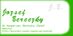 jozsef bereczky business card